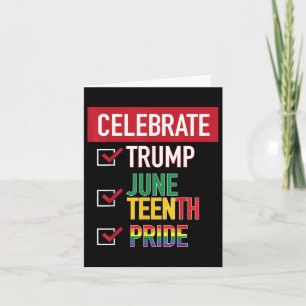 Celebrate Nameplate Check Box Trump Juneteenth Pri Card