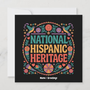 Celebrate National Hispanic Heritage Month Pride Invitation