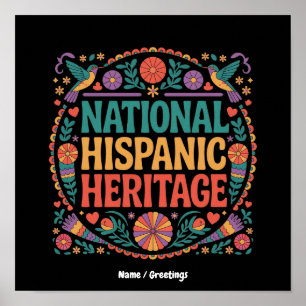 Celebrate National Hispanic Heritage Month Pride Poster