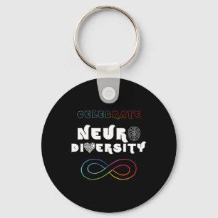 Celebrate Neurodiversity Rainbow Infinity Autism A Key Ring