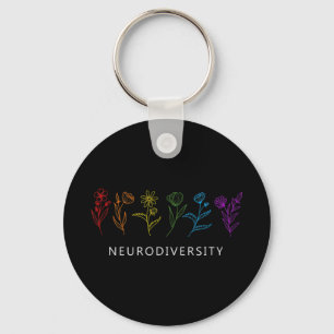 Celebrate Neurodiversity with this great rainbow f Key Ring