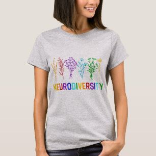 Celebrate Neurodiversity with this great rainbow f T-Shirt