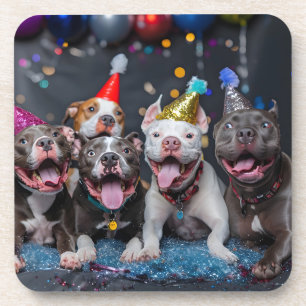 Celebrate New Year & Holidays with Pitbull Dogs Coaster