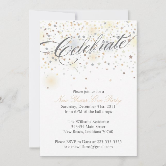 Celebrate New Year Invitation (Front)