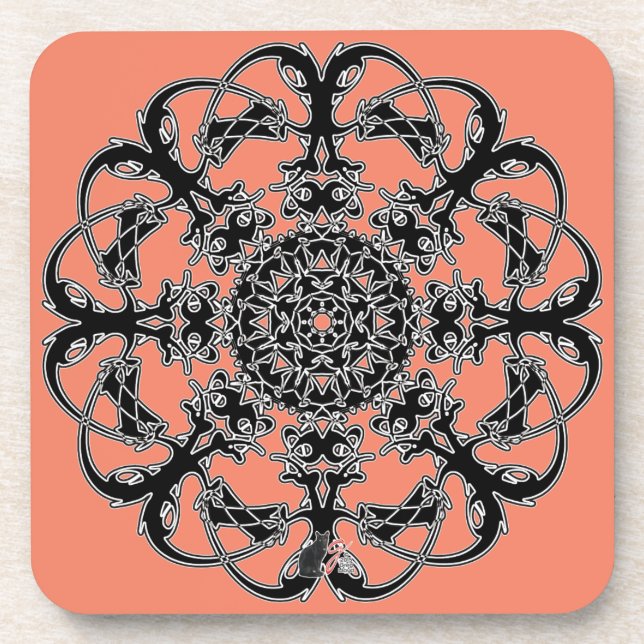 Celebrate Octa Glyph Dusk Coaster (Front)