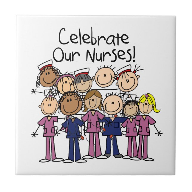 Celebrate Our Nurses Ceramic Tile (Front)