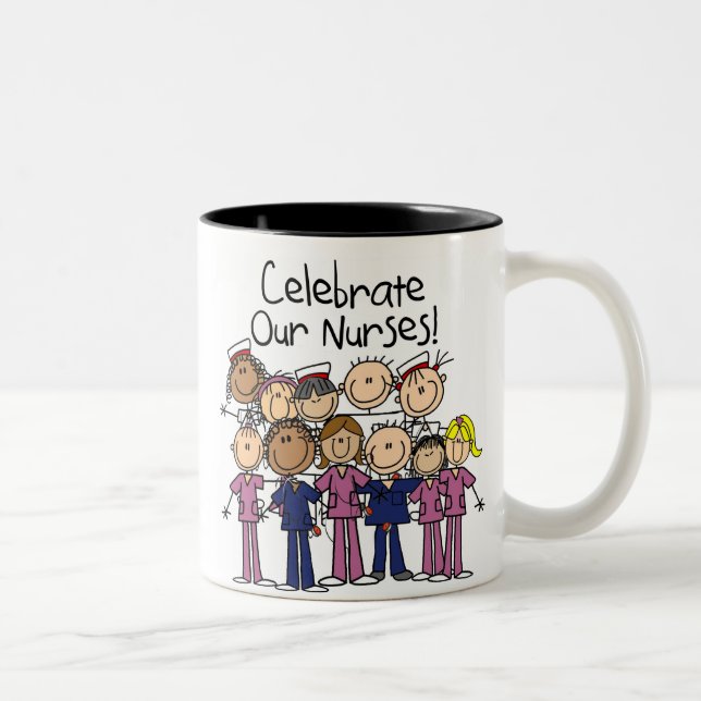 Celebrate Our Nurses Two-Tone Coffee Mug (Right)