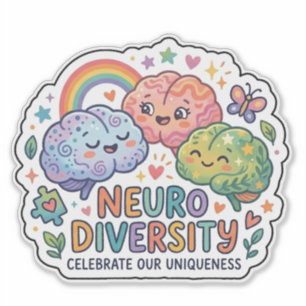 Celebrate our Uniqueness Neurodivergent Sticker