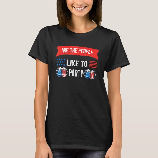 Celebrate Party 4th Of July Independence Day Ameri T-Shirt (Front)