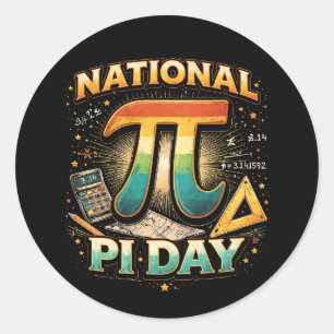 Celebrate Pi Classic Round Sticker