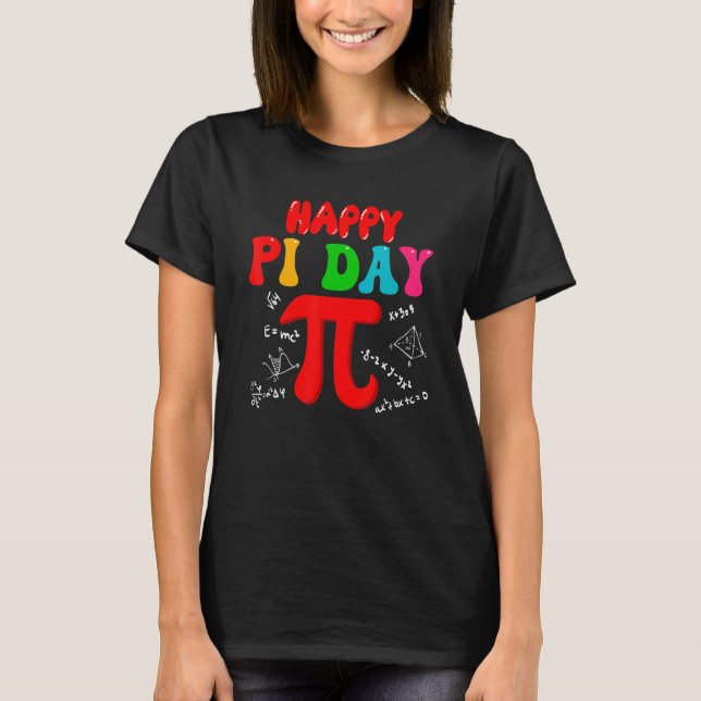 Celebrate Pi Day Cute Pi Symbol Math Lover Teacher T-Shirt (Front)