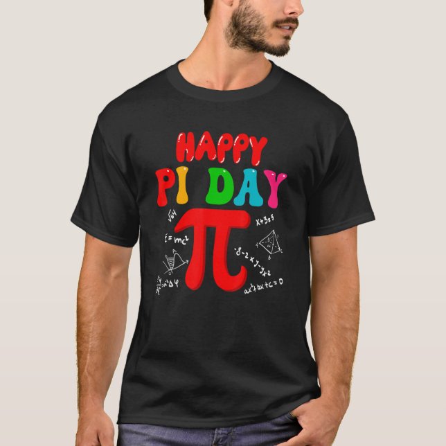Celebrate Pi Day Cute Pi Symbol Math Lover Teacher T-Shirt (Front)