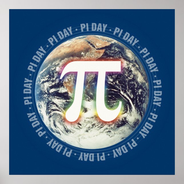 Celebrate Pi Day on Earth | Math Poster (Front)
