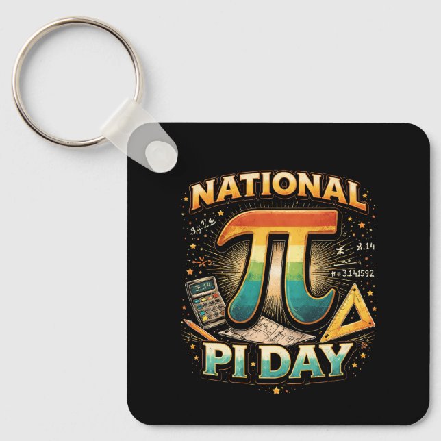 Celebrate Pi Key Ring (Front)