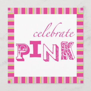 Celebrate Pink Breast Cancer Event Invitation