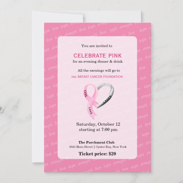 Celebrate Pink event Invitation (Front)