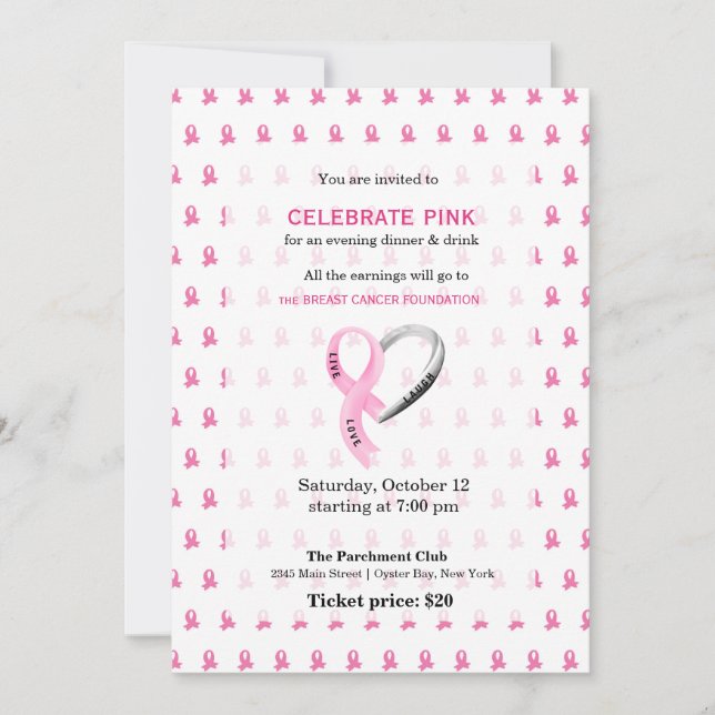 Celebrate Pink event Invitation (Front)