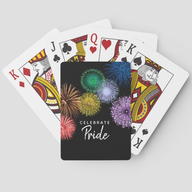 Celebrate Pride Fireworks 🎆🌈 Playing Cards (Back)