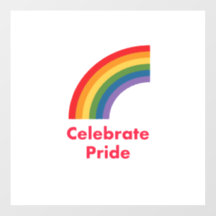 Celebrate Pride Gay LGBT Rainbow