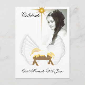 Celebrate Quiet Moments With Jesus-Customise Holiday Postcard