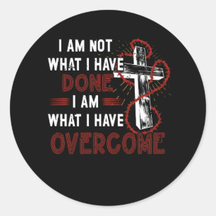 Celebrate Recovery T-Shirt Christian Cross Jesus C Classic Round Sticker