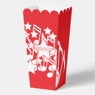 Celebrate Red Decorative Popcorn Favour Box