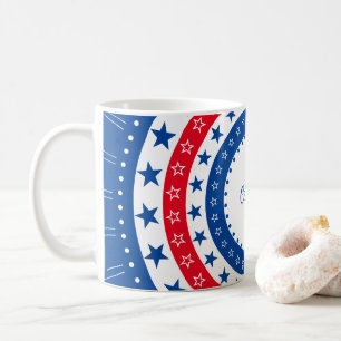 Celebrate Red, White, and Blue Stars Coffee Mug