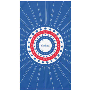 Celebrate Red, White, and Blue Stars Tablecloth