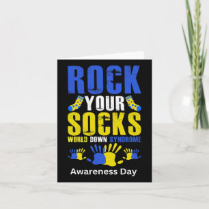 Celebrate Rock Your Socks World Down Syndrome Awar Card