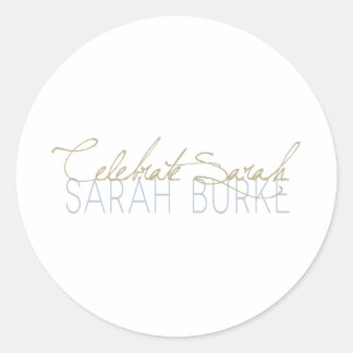 Celebrate Sarah Classic Round Sticker