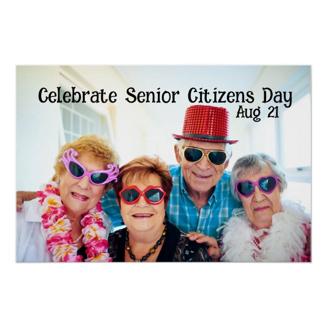 Celebrate Senior Citizens Day Poster (Front)