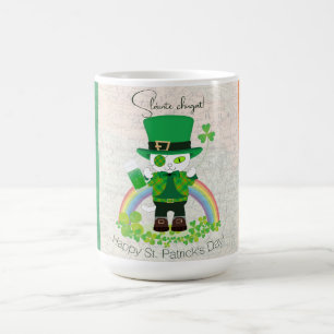 Celebrate St. Patrick's Day with a Lucky Cat Coffee Mug