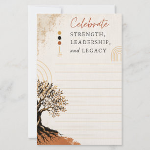 Celebrate Strength, Leadership, and Legacy Stationery