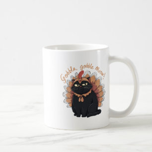 Celebrate Thanksgiving Funny Cat Dressed As Turkey Coffee Mug
