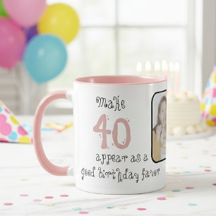 Celebrate the 40th Birthday in Style, Personalized Mug