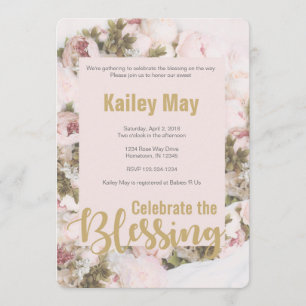 Celebrate the Blessings - Roses Babyshower card