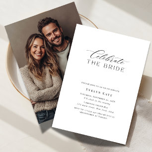 Celebrate The Bride Budget Bridal Shower Photo Invitation