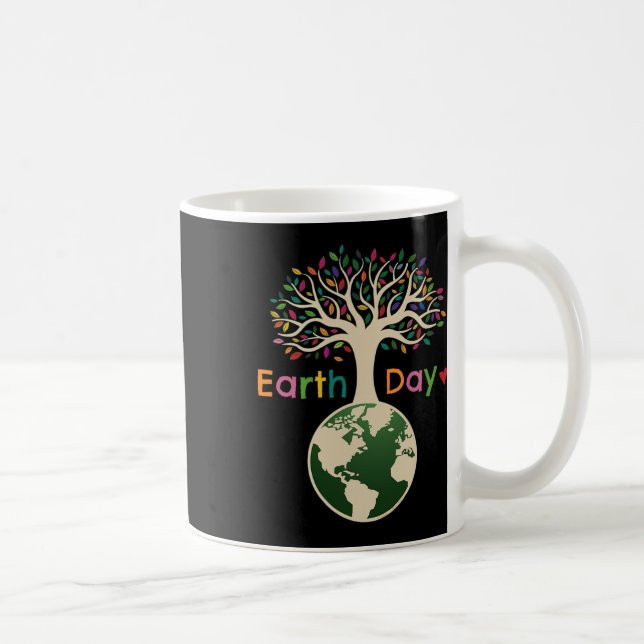 Celebrate The Day Of The Earth Colourful Tree - Da Coffee Mug (Right)