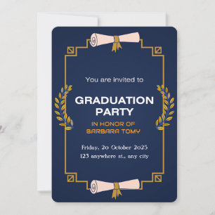 Celebrate the Grad! Custom Graduation Party Invitation