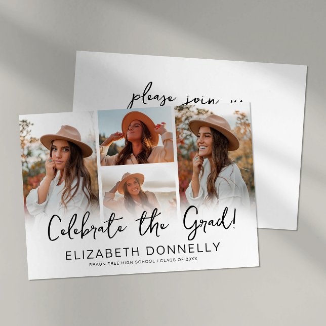 Celebrate the Grad Photo Graduation Invitation (Creator Uploaded)
