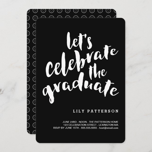 Celebrate the Graduate Graduation Party Invitation (Front/Back)