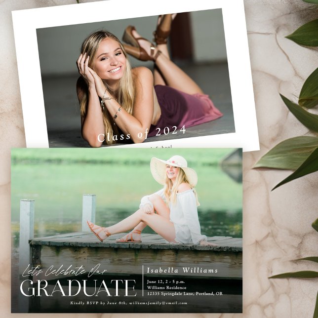 Celebrate the Graduate Photo Graduation Party Invitation (Creator Uploaded)