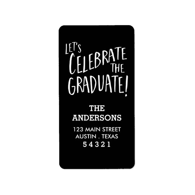 Celebrate the Graduate Vertical Address Label (Front)