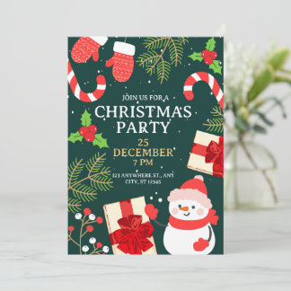 Celebrate the Merry Season Party Christmas  Invitation