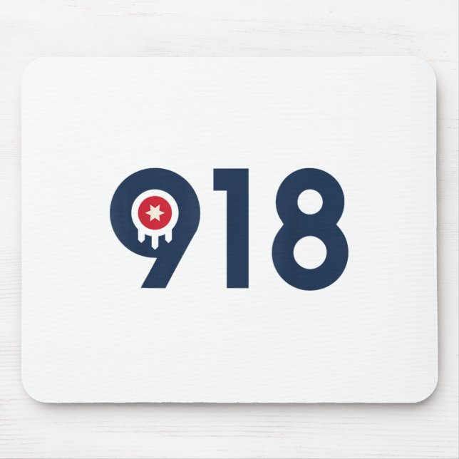Celebrate The Nine One Eight Tulsa Oklahoma 918 Ar Mouse Pad (Front)