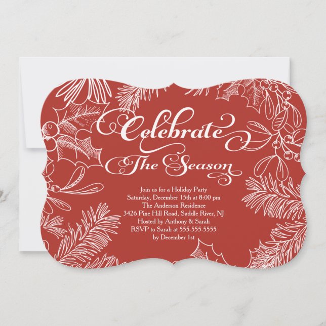 Celebrate the Season Holiday Party Invitation (Front)