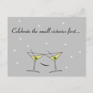 Celebrate the small victories first Cheers Postcard