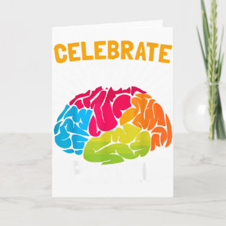 Celebrate The Spectrum Vibrant Brain  Card