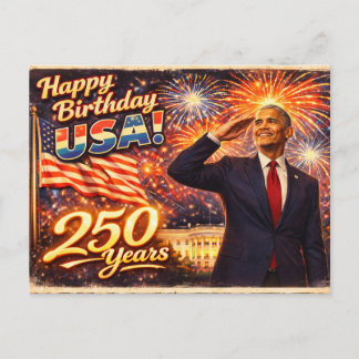 Celebrate the USA Barack Obama  Postcard