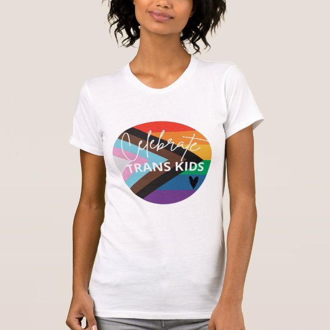 Celebrate Trans Kids Women's Tshirt (Front)